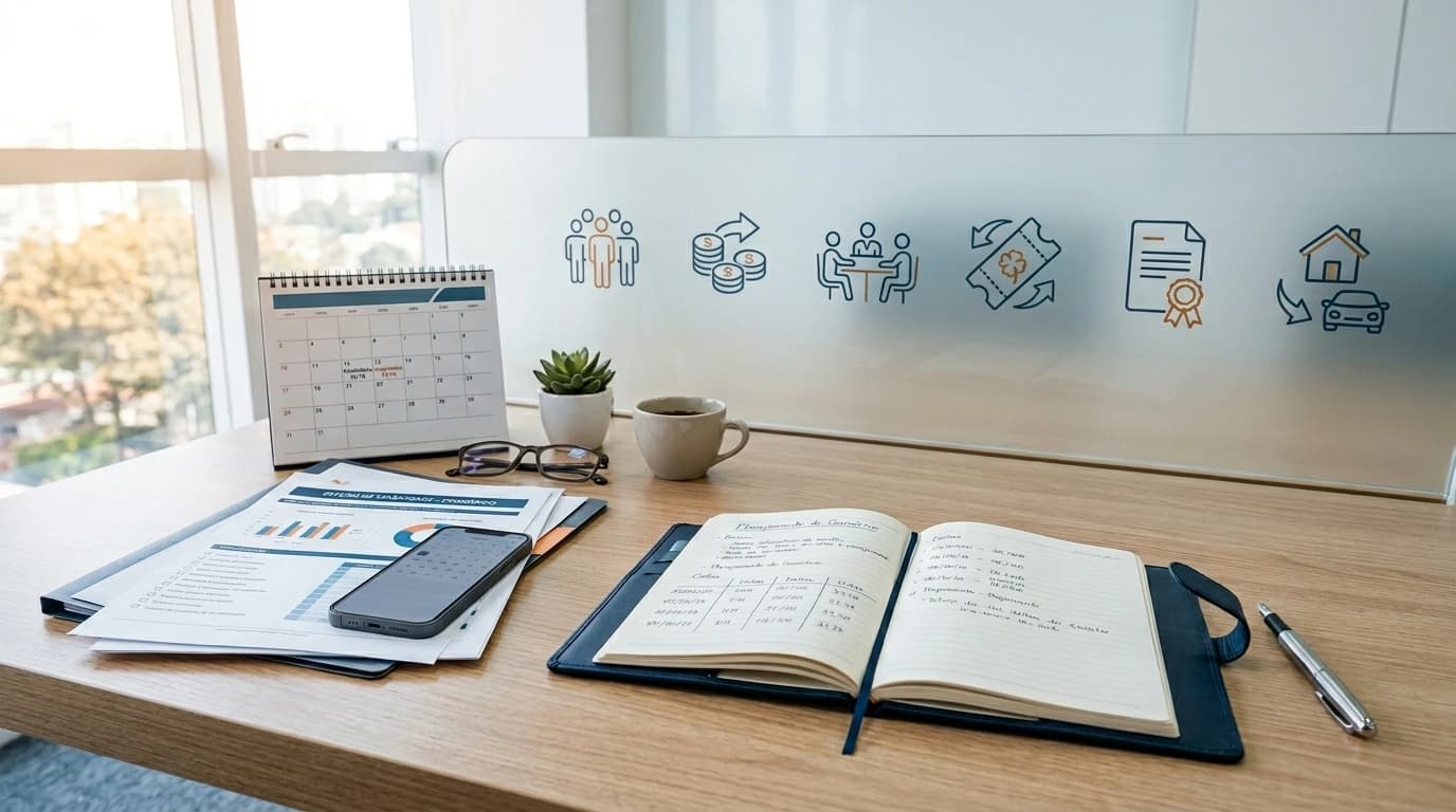 Etapas do consórcio CAIXA: da entrada no grupo à contemplação — planejamento financeiro ilustrado